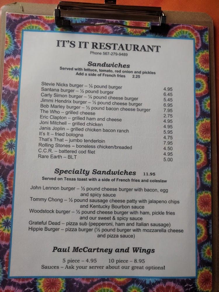 It's It Restaurant Menu image 3